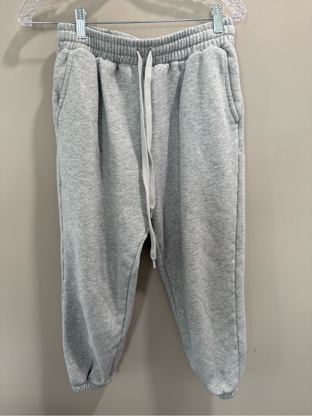 Fabletics Light Gray Drawstring Joggers